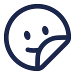 Sticker Smile Circle SVG Icon